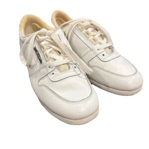Vintage 90's RETRO Brunswick‎ Women's White Leather Bowling Shoes Size 6 Taiwan